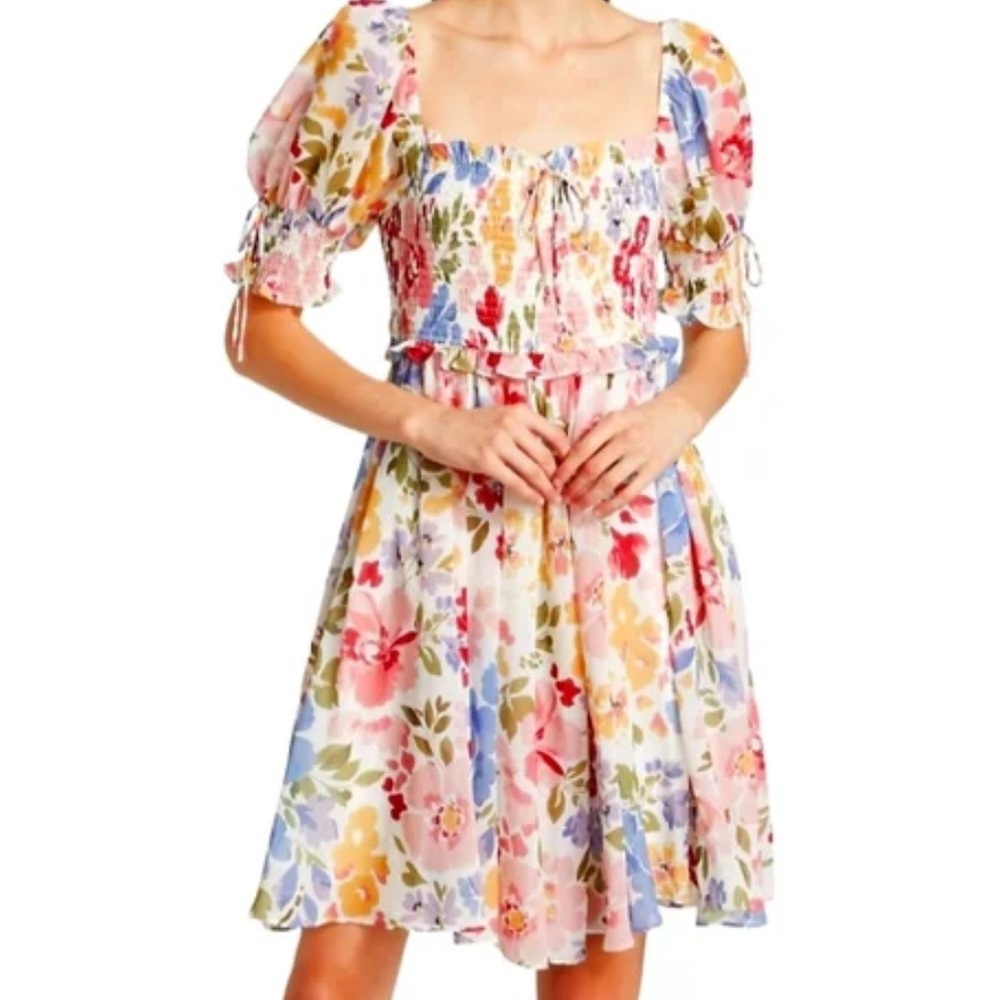 En Saison Constantia Floral Smocked Dress Size Small